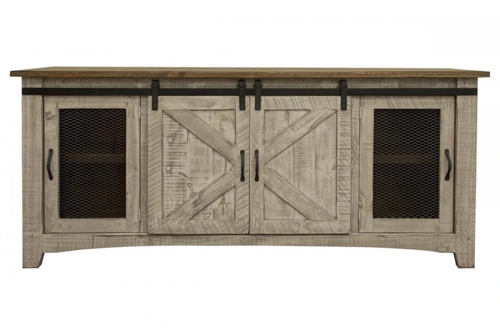 Credit: International Furniture Direct Pueblo Grey 80in TV Stand