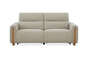 Front view of the Kate Preston Home Selene power reclining sofa in Grey