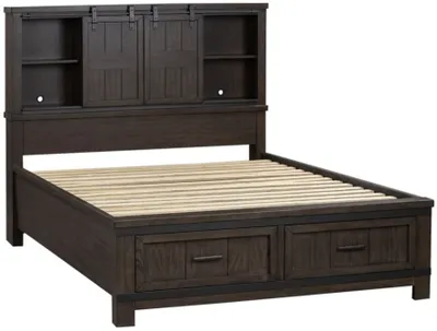 Credit: Liberty Furniture Front view of the Liberty Furniture Thornwood Hills bookcase bed