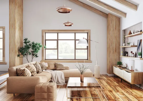 Living Room with Hardwood Flooring