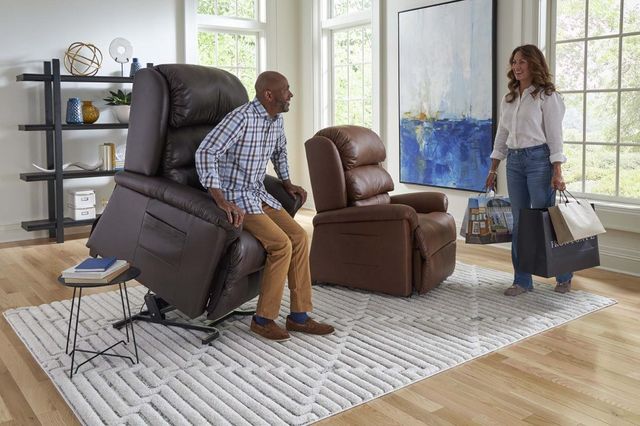 Power Lift Recliner Helping Man Stand