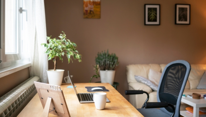 Minimalist desk space