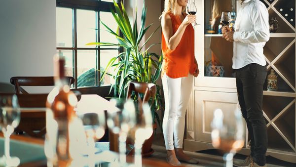 Drinking Wine Couple Drinking Wine Together