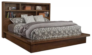 front view of the aspenhome® Modern Loft Brownstone King Bed
