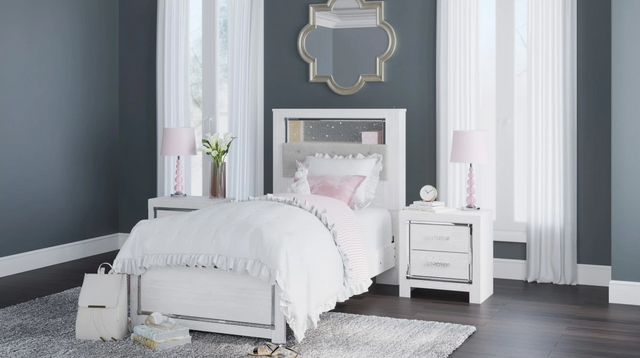 Twin Bed and Mattress - Signature Design by Ashley Altyra White Twin Bed and Mattress - Signature Design by Ashley Altyra White