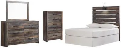 Credit: Signature Design by Ashley Front view of the Signature Design by Ashley Drystan 3-piece bedroom set