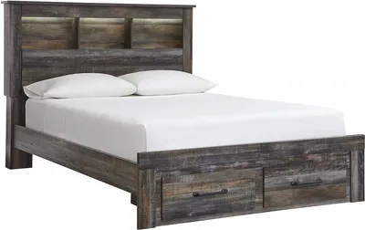 Credit: Signature Design by Ashley Front view of the Signature Design by Ashley Drystan bookcase bed