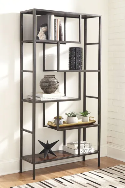 The Signature Design by Ashley Frankwell bookcase with décor 