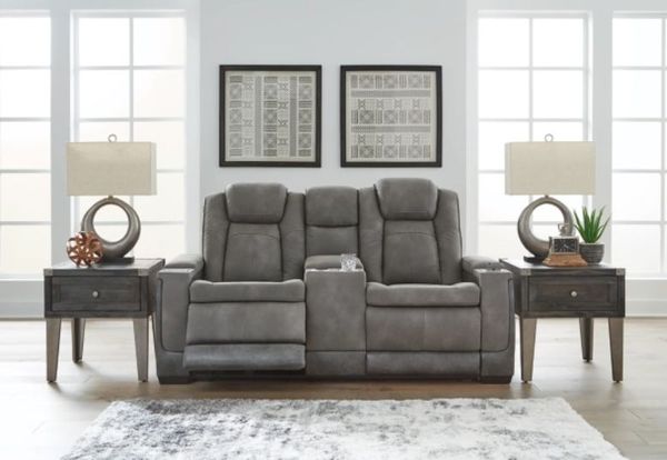 The Signature Design by Ashley Next-Gen recliner loveseat in a living room