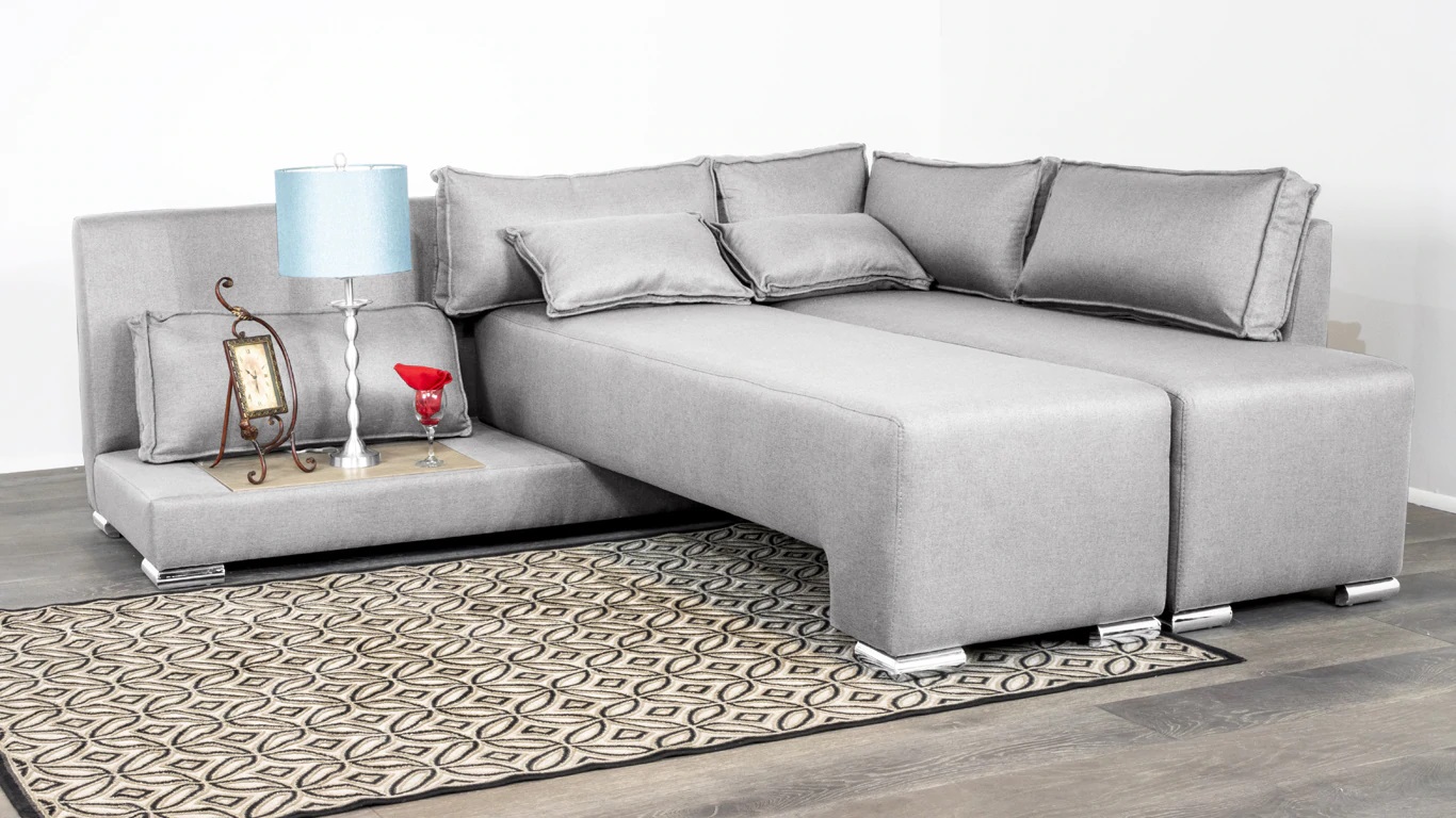 New Classic Furniture Zayne modular sofa shown as a sleeper bed 