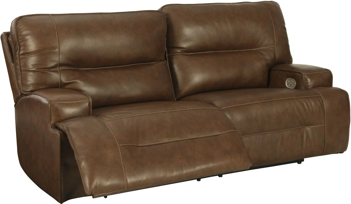 Credit: Signature Design by Ashley Front view of the Signature Design by Ashley Francesca collection dual recliner sofa
