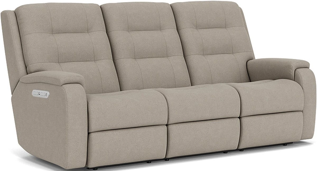 Credit: Flexsteel Front view of the Flexsteel Arlo collection dual recliner sofa