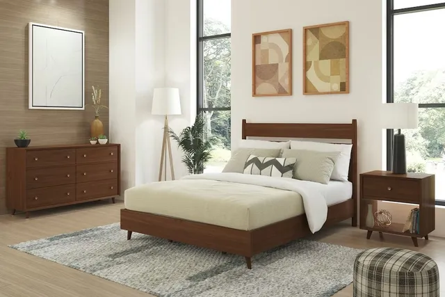 A bedroom featuring furniture from the Flexsteel Ludwig collection 