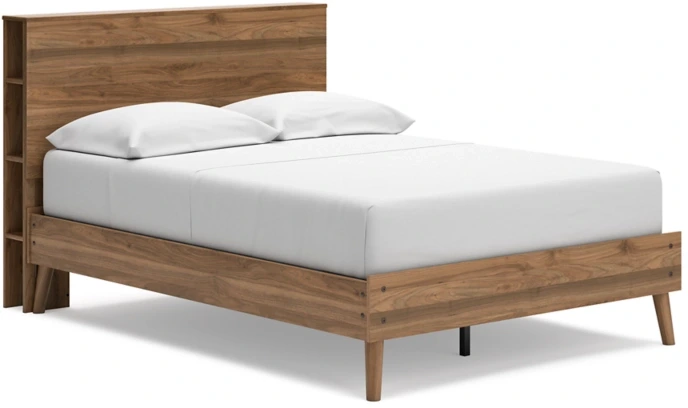 Front view of the Signature Design by Ashley Aprilyn collection queen size bookcase bed frame 