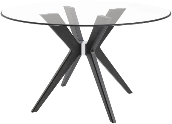 Credit: Canadel The Canadel Downtown collection glass round dining room table