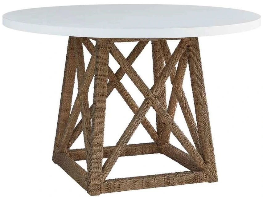 Credit: Progressive Furniture Front view of the Legacy Classic Modern by Rachael Ray white round dining room table