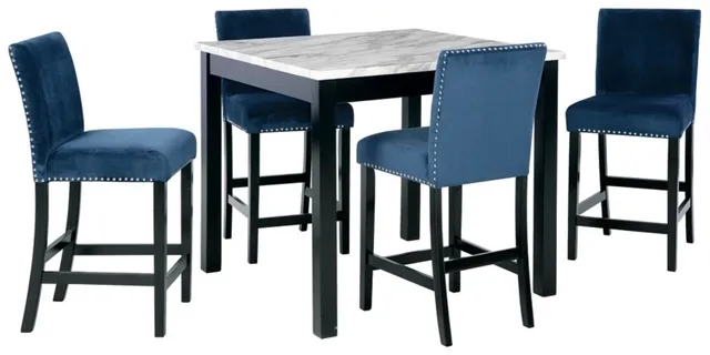 Credit: Signature Design by Ashley Front view of the Signature Design by Ashley Cranderlyn collection 5-piece dining room set