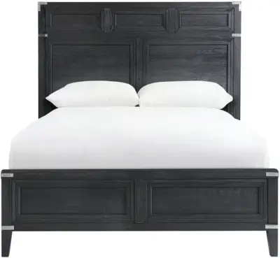 Credit: Intercon The Intercon Laguna collection black bedframe with bedding