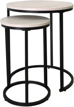 Front view of the Signature Design by Ashley Briarsboro collection nesting tables 