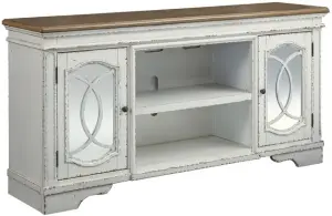 Front view of the Signature Design by Ashley Realyn TV console 