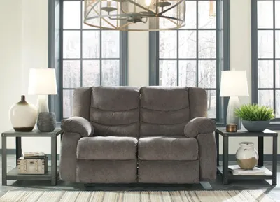 Ashley Reclining Loveseat Ashley Tulen Gray Reclining Loveseat
