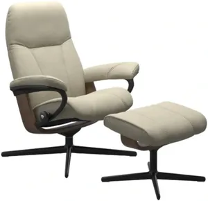 Stressless Admiral Medium Manual Recliner with Ottoman