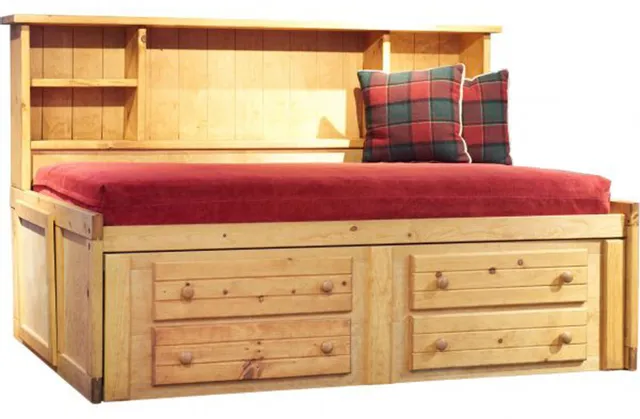 Front view of the Sierra bookcase bed