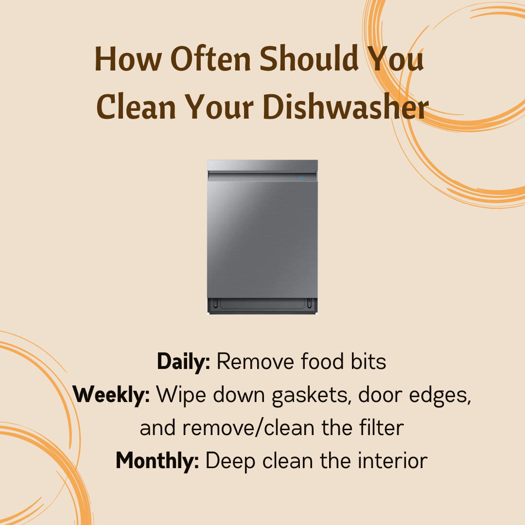 How Often to Clean Your Dishwasher Infographic