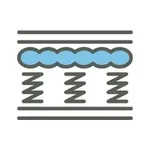 A hybrid mattress icon