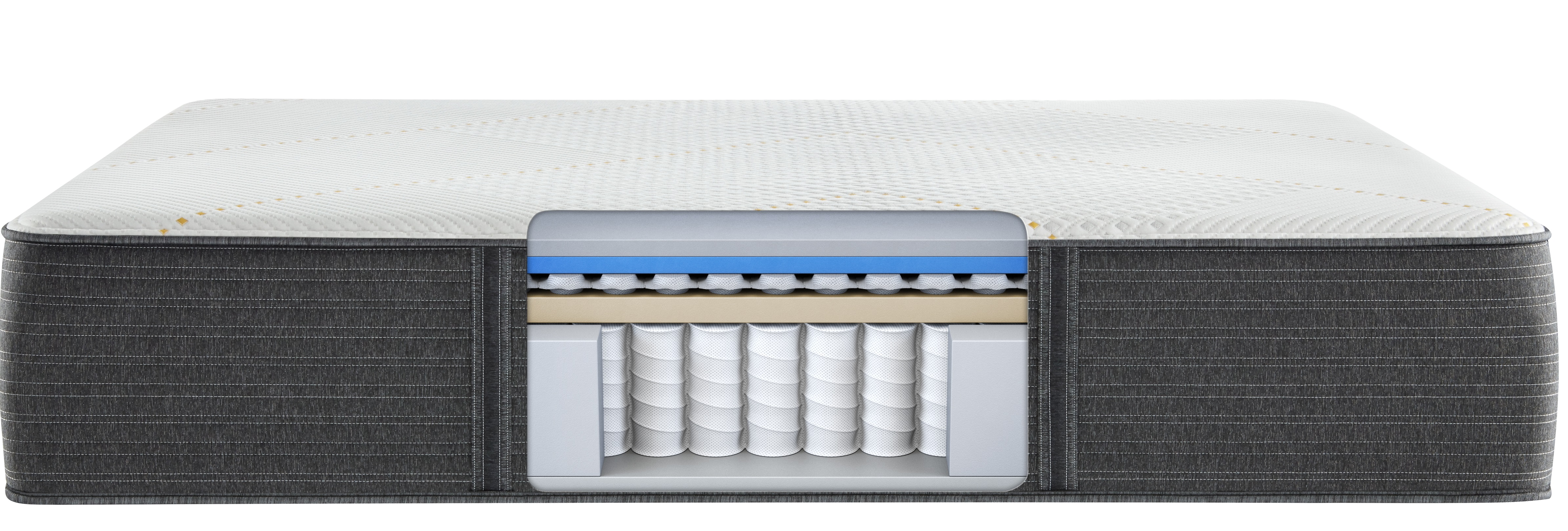Credit: Simmons Beautyrest Graphic cutout showing innersprings and foam inside Beautyrest hybrid mattresses