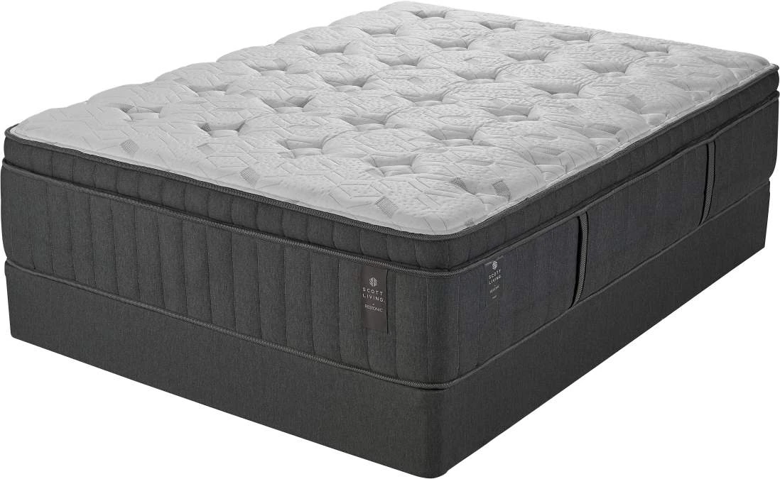 Front view of the Scott Living Morgan collection queen-size hybrid mattress 