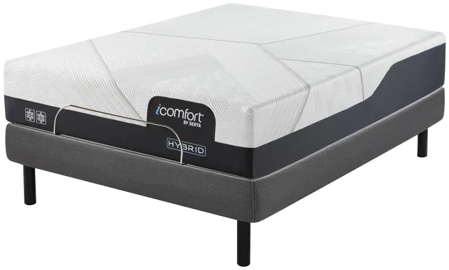 Duerden's flat iComfort white mattress on stilts
