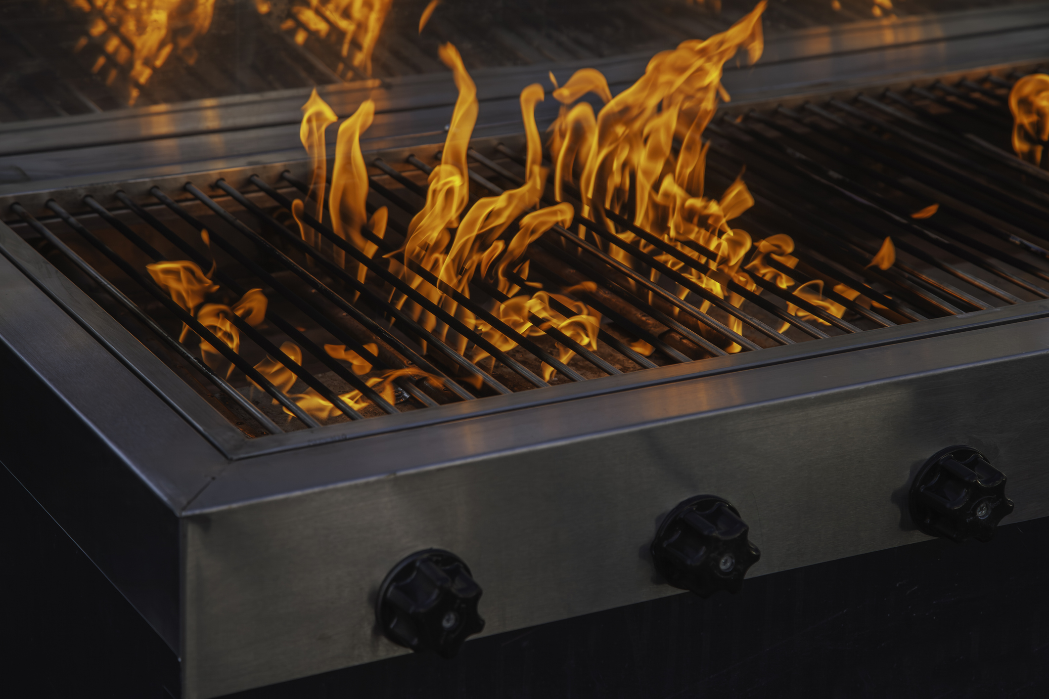 Grill flare up Grill flare up