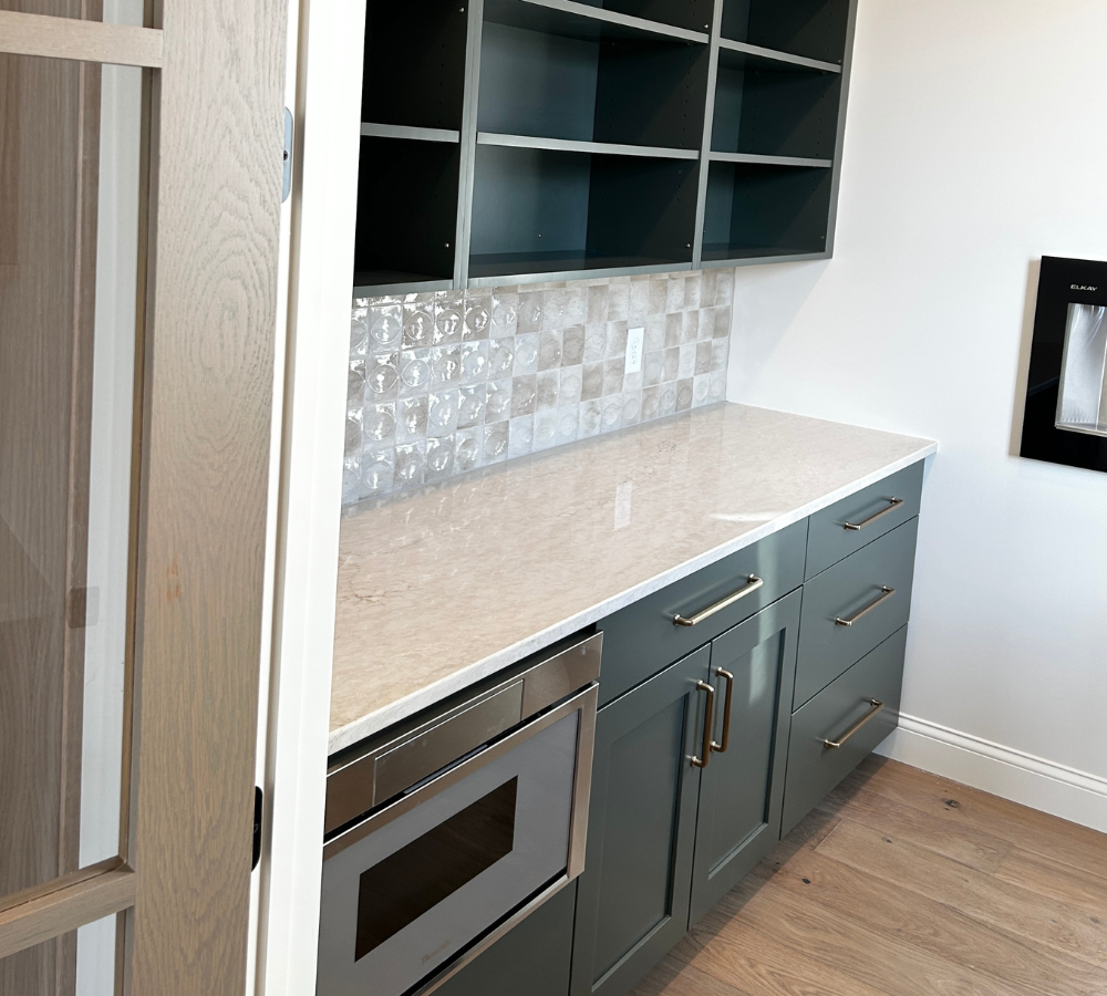 pantry cabinets in green shade grown paint