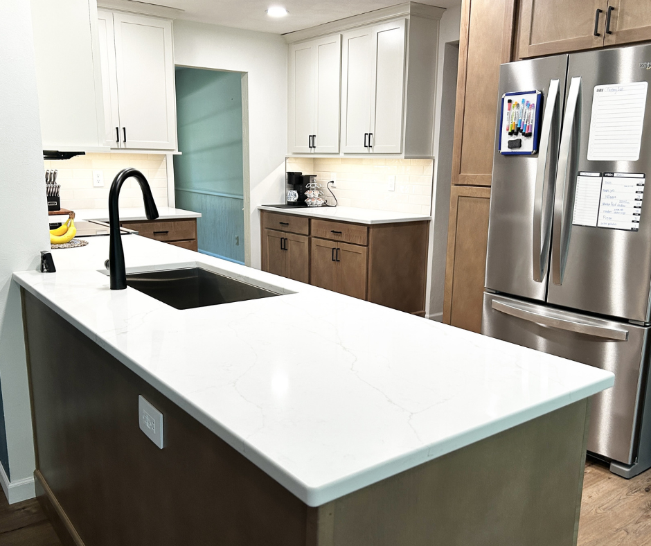 image of kitchen remodel from village home stores with peninsula design