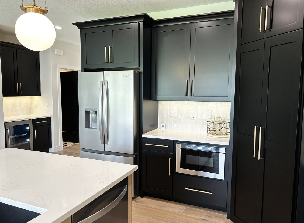 village home stores kitchen for advance homes with black painted cabinets