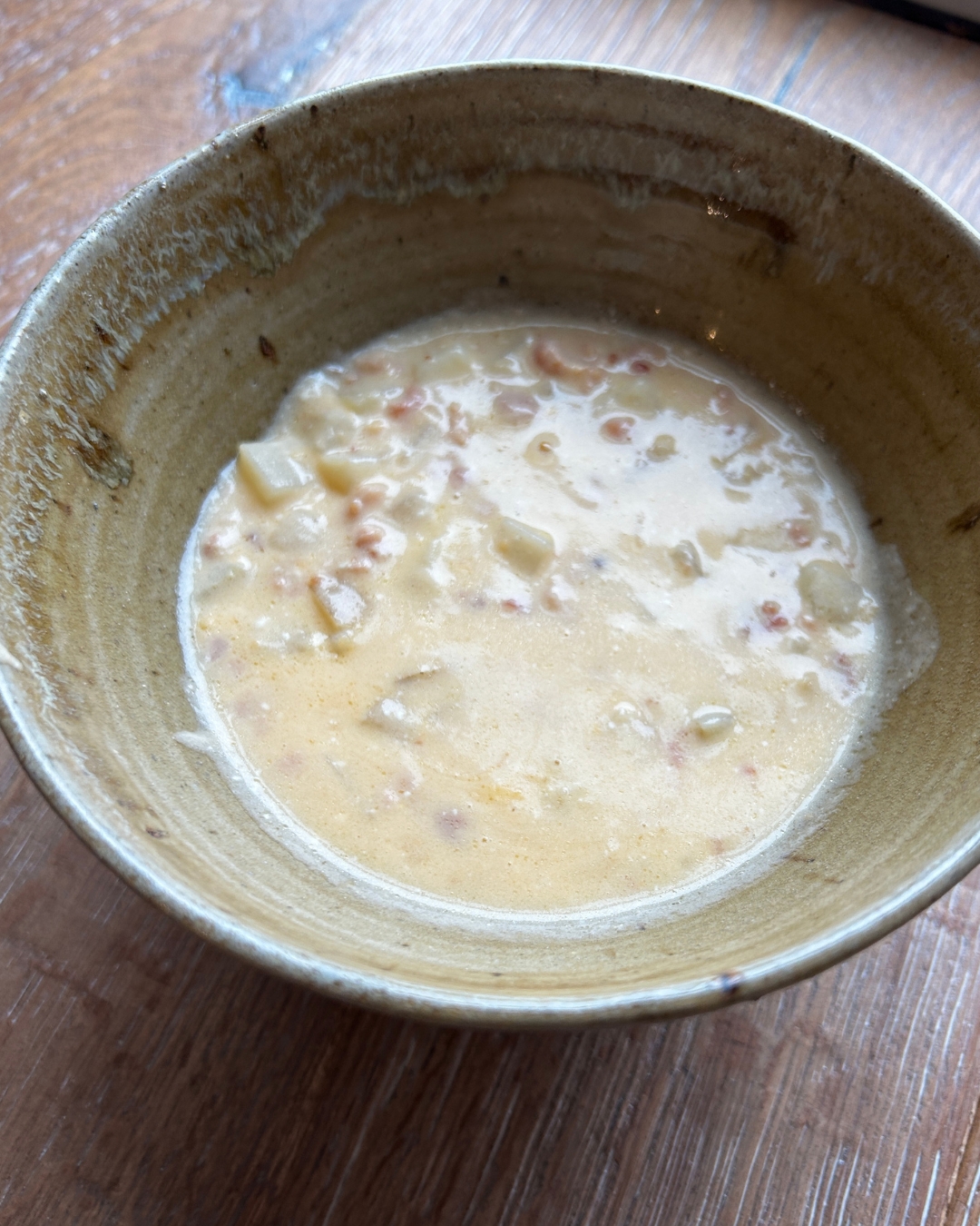 bowl of gluten free baked potato soup