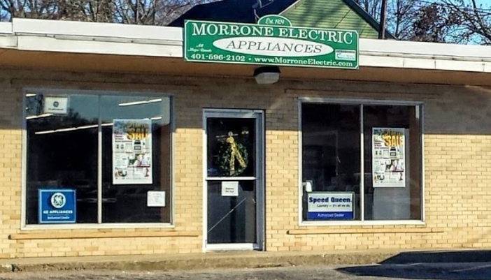 An image of the previous appliance store name from the exterior.