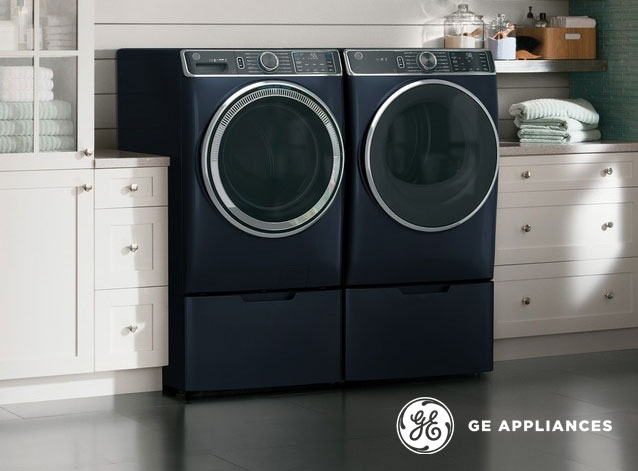 front-load laundry pair with mega capacity 