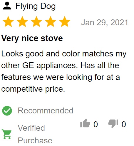 Credit: Grand Appliance and TV ge JGB735EPES freestanding gas range product review