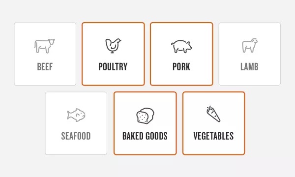 Chart showing which foods pair well with Traeger Apple BBQ wood pellets