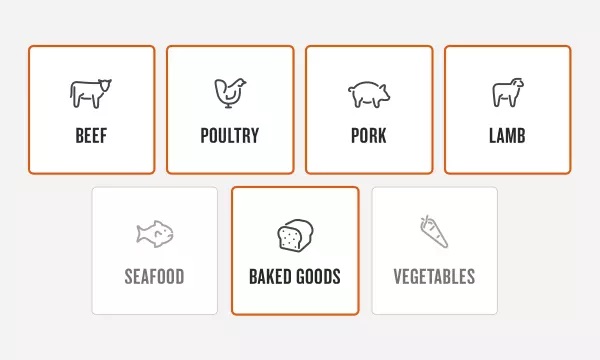 Chart showing which foods Traeger Cherry BBQ wood pellets go well with 