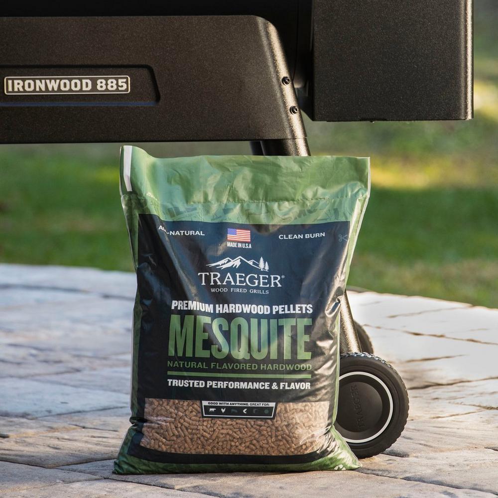 Bag of Traeger Mesquite BBQ wood pellets