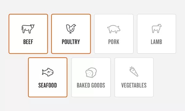 Chart showing which foods Traeger Mesquite pellets go well with 