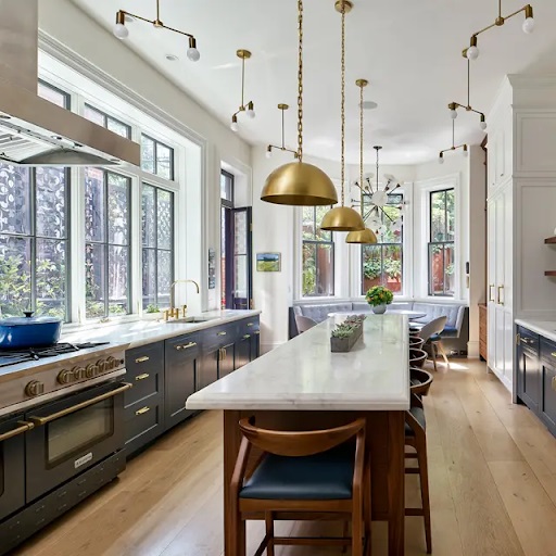 Straight-on view of Filter Square kitchen remodeled by Kevin Rasmussen and Vivian Su
