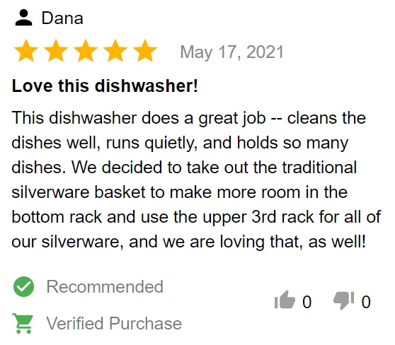 Buyer review of Whirlpool WDT750SAKZ dishwasher