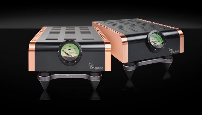 A close-up of a Dan Dagostino audio equipment