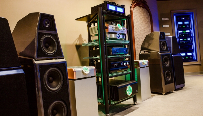 A Dan Dagostino audio equipment set-up at home