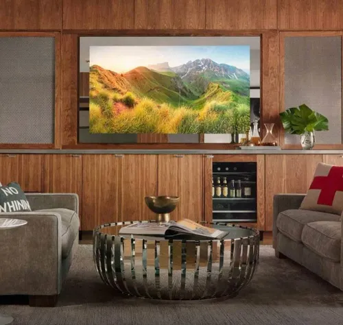 Living Room with Mirror TV