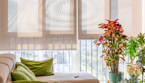 Living Room Automatic Blinds